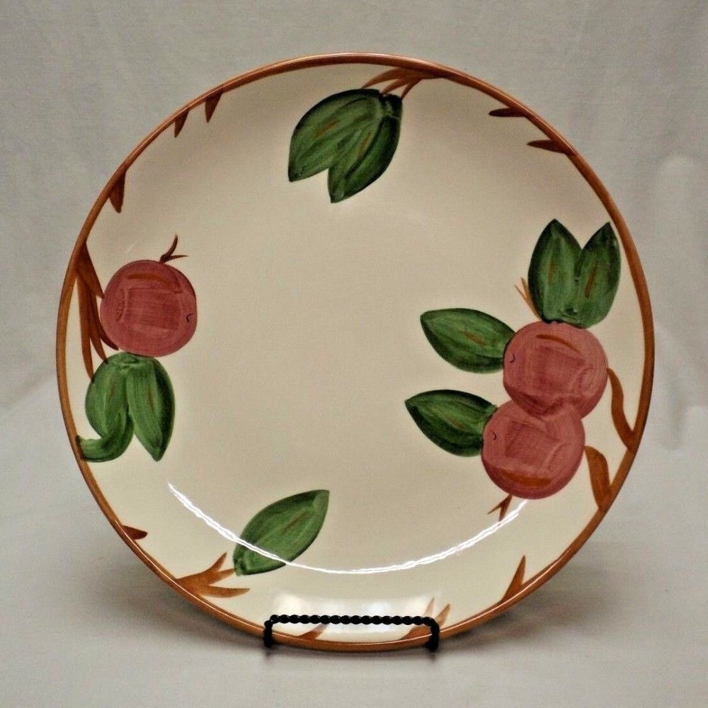 Franciscan Earthenware Hand Painted Apple 12" Chop Plate / Round Platter England